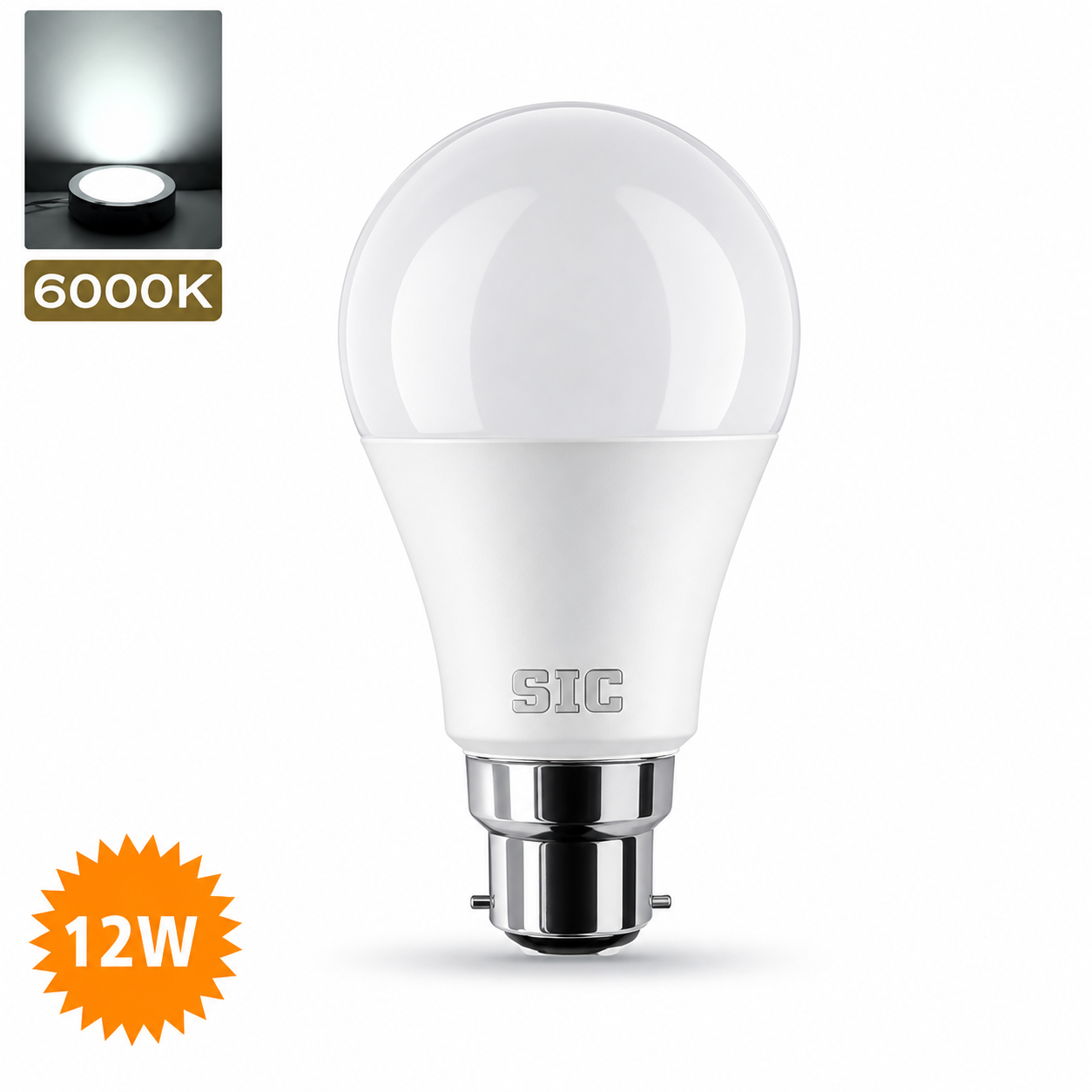 SIC LED Bulb 12W E27/B22 – Energy Saving, High Brightness | 165–265V, CRI >80 - Image 4