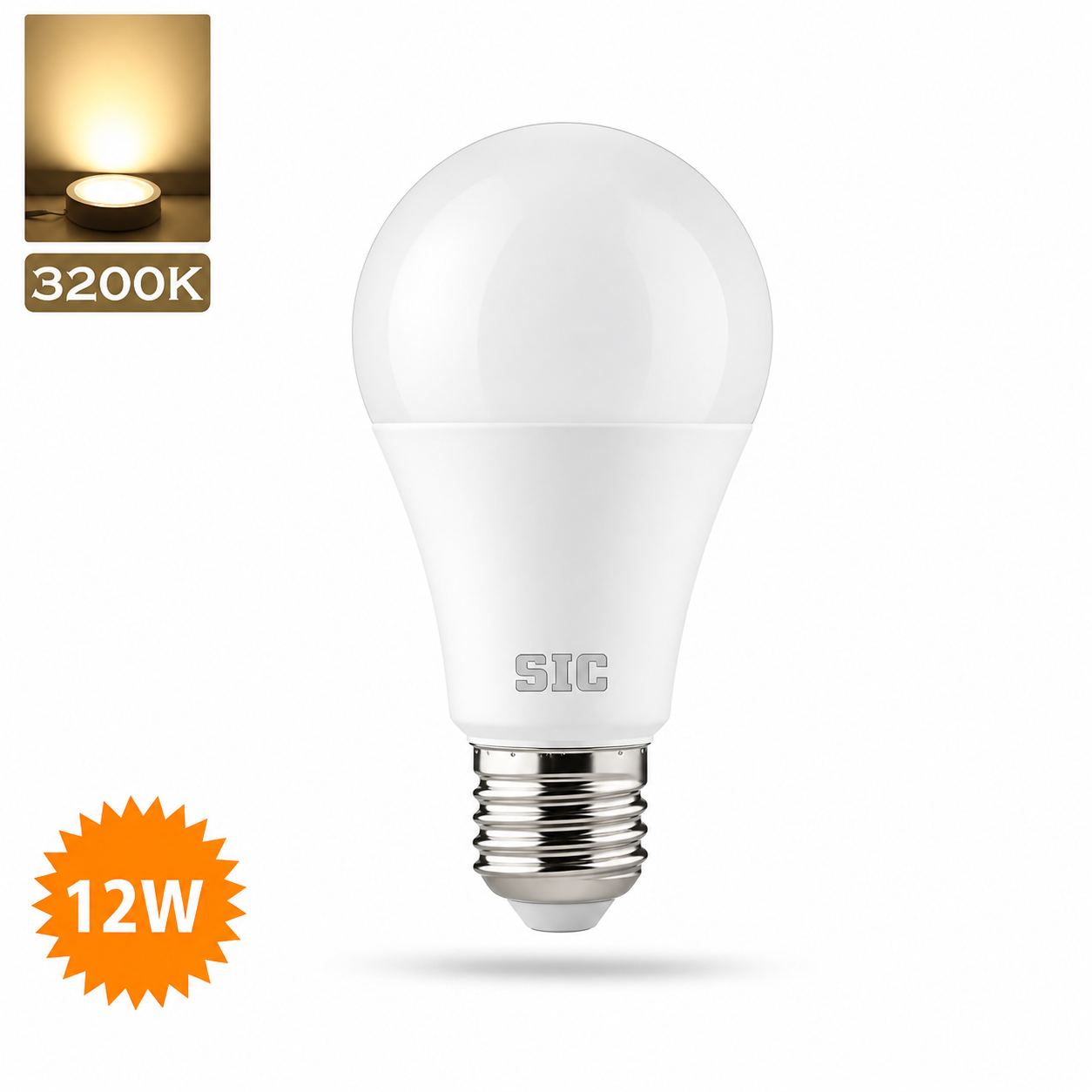 SIC LED Bulb 12W E27/B22 – Energy Saving, High Brightness | 165–265V, CRI >80 - Image 3
