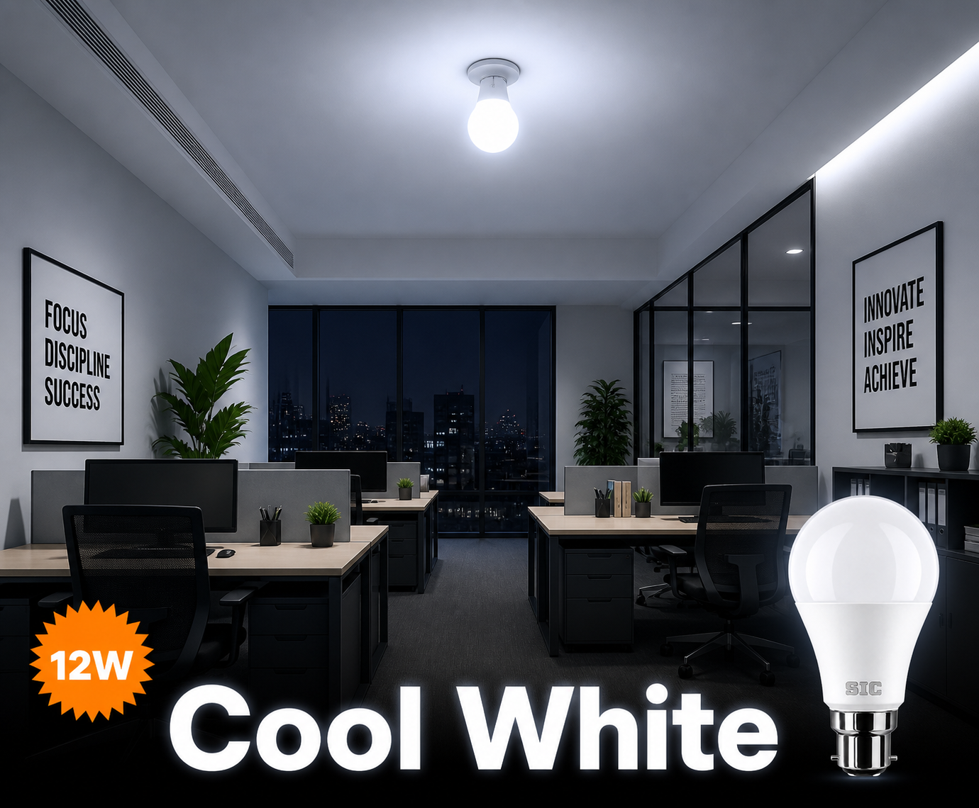 SIC LED Bulb 12W E27/B22 – Energy Saving, High Brightness | 165–265V, CRI >80 - Image 5
