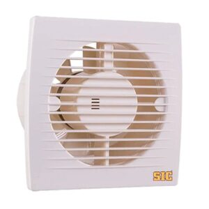SIC 6″ Ventilating Exhaust Fan – Ceiling/Window Mount for Bathroom & Kitchen | 2450 RPM, 100% Copper